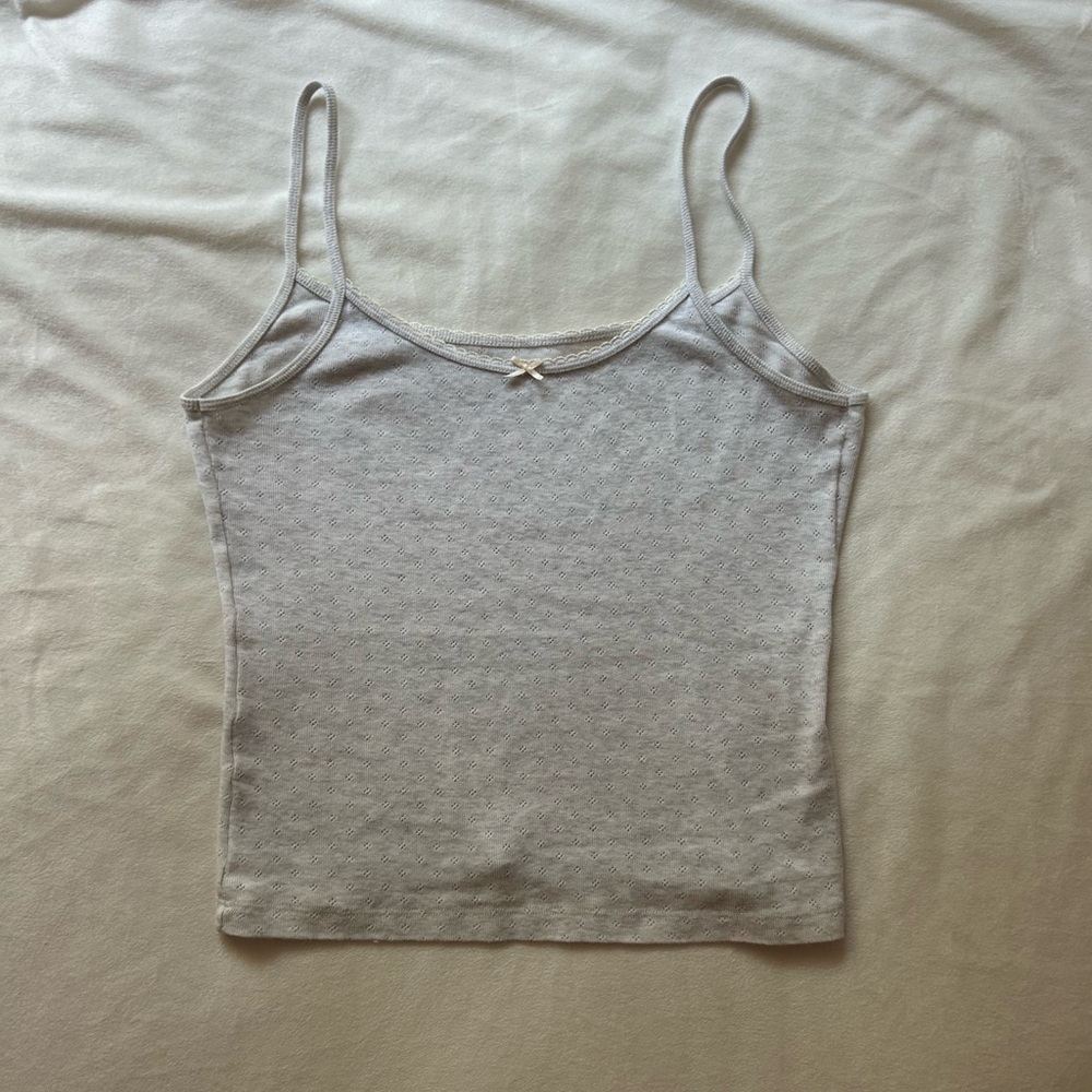 Brandy Melville Gray Sleeveless Crop Camisole